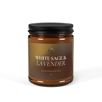 Scented Soy Candle (Multi-Size, Amber Jar)